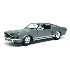 Miniatura Carro Ford Mustang Gt 1967 Cinza 1:24 Maisto 31260