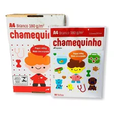 Papel Sulfite A4 Chamequinho 180g/m² 60kg Branco 50 Folhas