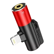 Adaptador Lt A Jack 3.5mm Auxiliar/carga Para iPhone Color Ls32 Rojo