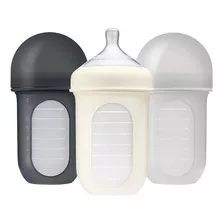 Set De 3 Mamaderas Con Bolsa De Silicona Boon B11224