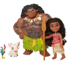 Muñeca Disney Moana Set De Figuras Original 