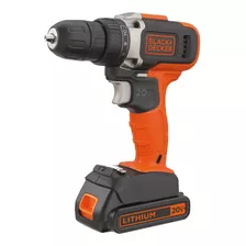 Taladro/destornillador Inalám 2 Vel. De 20v Max Black+decker Color Naranja/negro