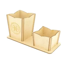 Porta Flores E Porta Lápis De Mesa Mdf - Engenharia Mecânica