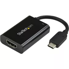 Adaptador Startech Cdp2hducp Usb Tipo C Para Hdmi 4k 60hz Cor Preto