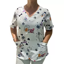 Blusa Bata Scrub Pijama Veterinaria Cirúrgico Flork - Vet