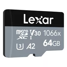 Memoria Micro Sd Lexar Professional 64gb 4k Clase 10 U3 A2