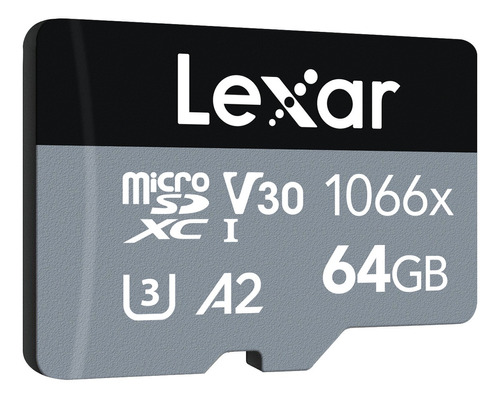 Memoria Micro Sd Lexar Professional 64gb 4k Clase 10 U3 A2