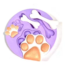 F89 Molde De Silicone Cachorro Osso Confeitaria Biscuit