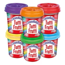 Kit Massinha Modelar Tutti Frutti 6 Peças Cores Variadas