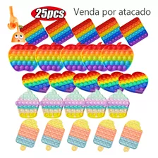 25 Peças Find Sensory Toy Rainbow Pop Poppet Toy Para Presen