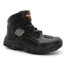 Bota Motoqueiro Harley Couro Masculino - Em Promoção