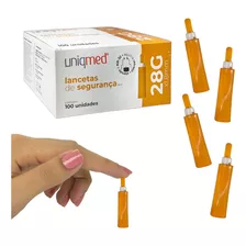 Lanceta Furador De Dedo 28g Automática Para Medir Diabetes