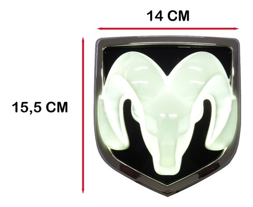 Logo Emblema Led Cromado Portaln Trasero Dodge Ram 13-18 Foto 2