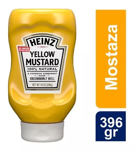 Nueva! Mostaza Heinz Original Usa 396g Importada Sin Azucar!