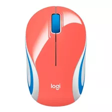 Mini Mouse Sem Fio M187 Ultraportátil Coral Logitech