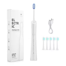 Cepillo Dental Eléctrico Base + Cable Usb + Tres Repuestos