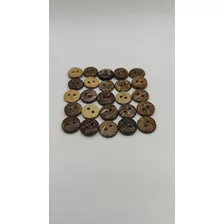 Botões De Coco 1,5 Cm 100 Unidades 