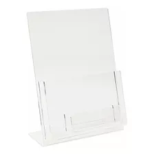 Display Folder P/ 21x15 Acrílico C/ Porta Cartão De Visita