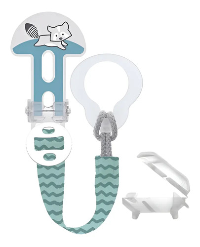 Prendedor De Chupeta Clip It + Protetor De Bico Azul - Mam