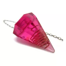 Pêndulo Orgonite Raio Quartzo Rosa Amor E Relacionamento 3cm