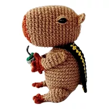 Carpincho Amigurumi Manya Carbonero C/ Mate Peluche Algodón