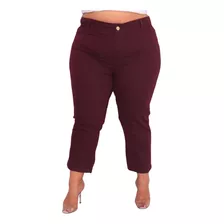 Calça Capri Feminina Plus Size Colorido Verão