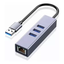 Adaptador Usb C A Ethernet Rj45 Red Lan Gigabit Con 3 Usb3.0