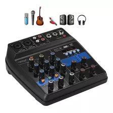 Consola Mezclador Mini De Audio Sonido Wvngr F2-mb Mixer 