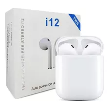 Auriculares Bluetooth I12 Touch Tws 5.0, Versión Inalámbrica, Color Blanco, Luz Led