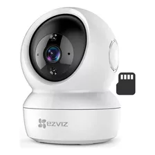 Ezviz C6n 64gb, Cámara De Seguridad Wifi 2mp 1080p Fullhd 360° Pt, Con Memoria Microsd, Color Blanco