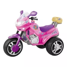 Moto Elétrica Infantil Som E Luz Princess Meg Rosa 6v Voltagem Do Carregador 110v/220v