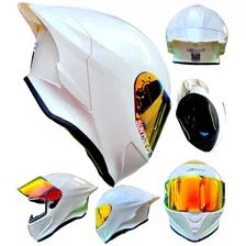 Casco Moto Xtrong 820 Blanco Perla Deportivo Ece Y Dot 