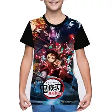 Camiseta/camisa Infantil Anime Demon Slayer - Personagens