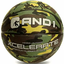 And1 Xcelerate Baloncesto De Goma (desinflado, Sin Bomba): Color Camo Verde