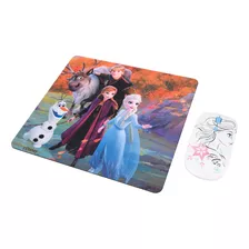 Kit Mouse Inlambrico Y Mouse Pad Frozen