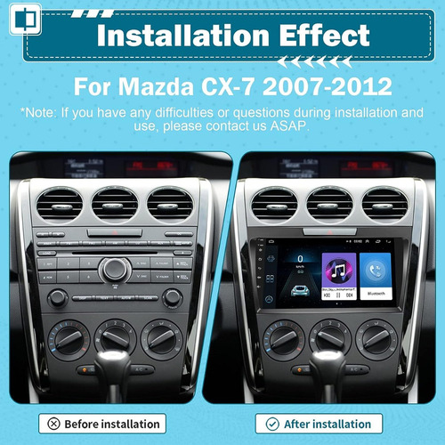 Para 2007-2012 Mazda Cx-7 Radio Android 10 Car Estreo Foto 2