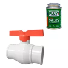 Registro Esfera 100mm P/ Tubo Pvc Esgoto Branco E Irrigação