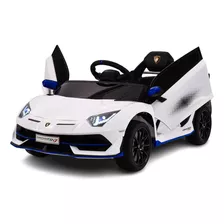 Carrinho Elétrico Infantil Lamborghini 12v Cor Branco