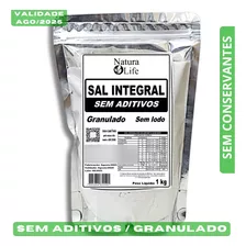 Sal Integral 1 Kg Sem Aditivos Zero Iodo - Granulado