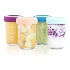 Pack X 4 Bowls De Vidrio 220ml Comida Bebes Babymoov Papilla