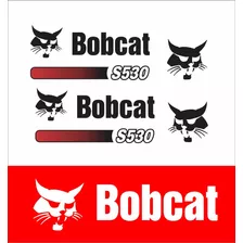  Kit Faixas Etiquetas Adesivo Minicarregadeira Bobcat S530