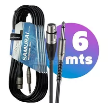 Cable Para Microfonos Canon Xlr Plug Audio Profesional 6 Mts