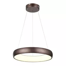 Lustre Pendente Led 1 Anel Marrom Moderno Neutro 4000k