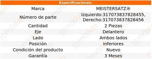 2- Horquillas Delanteras Inf C220 L4 2.2l 94/96 Meistersatz Foto 2