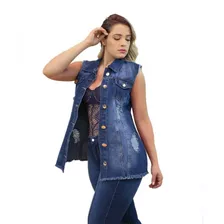 Colete Jeans Feminino Atacado Qualidade Com Lycra Promoção