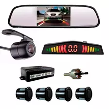 Kit Espelho Retrovisor Com Monitor Tela Lcd 4.3 + Câmera Ré