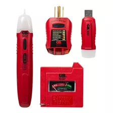 Gk-5 Probador Doméstico Kit De Eléctrica, Rojo