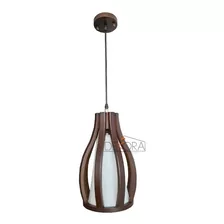 Lámpara Techo Colgante Madera Elegante 1 Luz // Dekora