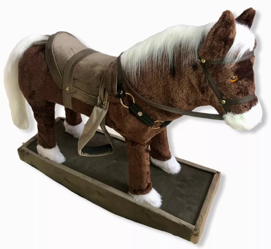 Cavalo Cavalinho Brinquedo Infantil Luxo Cabeça Flexivel