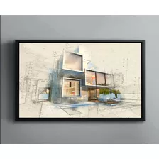 Quadro Para Salas Engenharia Civil Arquiteto Canvas Premium